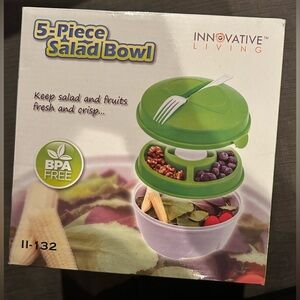 INNOVATIVE LIVING 5 piece Salad Bowl NWT